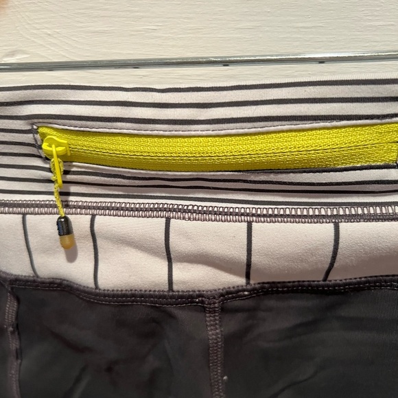 Lululemon Run: Inspire Crop Il Size 6 Grey, Striped Waistband no size tag, GUC - Picture 5 of 9
